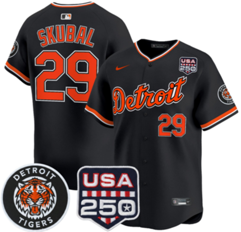 Men Detroit Tigers #29 Skubal black Game Nike MLB Jersey 2026007